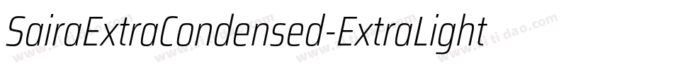 SairaExtraCondensed-ExtraLight字体转换