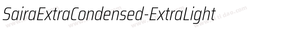 SairaExtraCondensed-ExtraLight字体转换