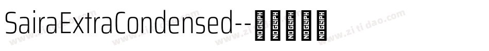 SairaExtraCondensed-字体转换