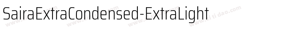 SairaExtraCondensed-ExtraLight字体转换