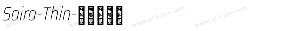 Saira-Thin字体转换