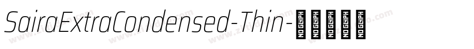 SairaExtraCondensed-Thin字体转换