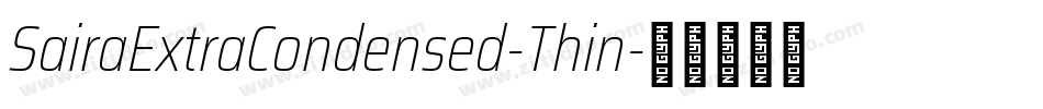 SairaExtraCondensed-Thin字体转换
