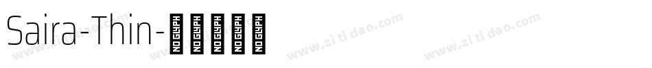 Saira-Thin字体转换