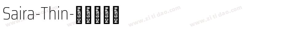 Saira-Thin字体转换