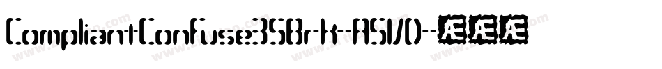 CompliantConfuse3SBrk-A5VD字体转换