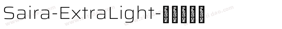 Saira-ExtraLight字体转换