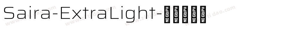 Saira-ExtraLight字体转换