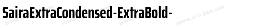 SairaExtraCondensed-ExtraBold字体转换