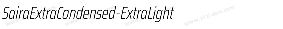 SairaExtraCondensed-ExtraLight字体转换