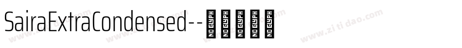 SairaExtraCondensed-字体转换