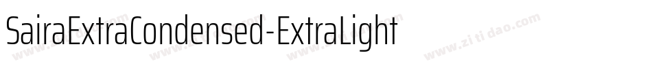 SairaExtraCondensed-ExtraLight字体转换