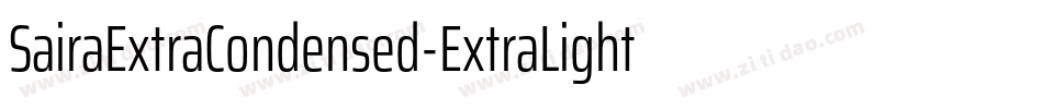 SairaExtraCondensed-ExtraLight字体转换
