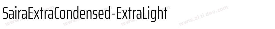 SairaExtraCondensed-ExtraLight字体转换