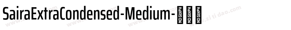 SairaExtraCondensed-Medium字体转换