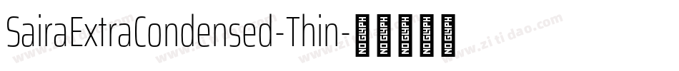 SairaExtraCondensed-Thin字体转换