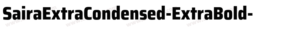 SairaExtraCondensed-ExtraBold字体转换