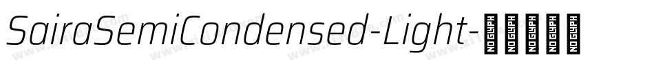SairaSemiCondensed-Light字体转换
