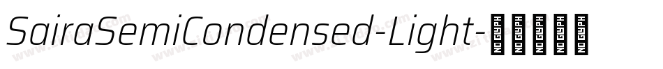 SairaSemiCondensed-Light字体转换