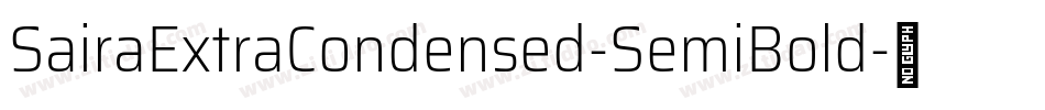 SairaExtraCondensed-SemiBold字体转换