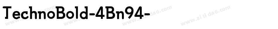 TechnoBold-4Bn94字体转换