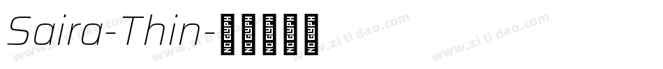 Saira-Thin字体转换
