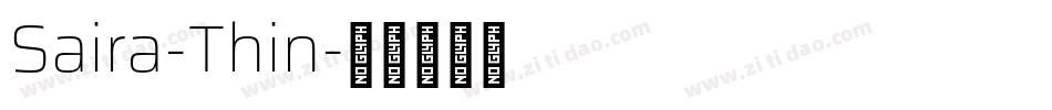 Saira-Thin字体转换