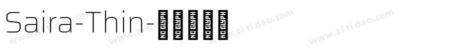 Saira-Thin字体转换