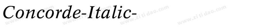 Concorde-Italic字体转换