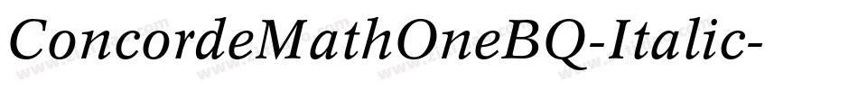 ConcordeMathOneBQ-Italic字体转换