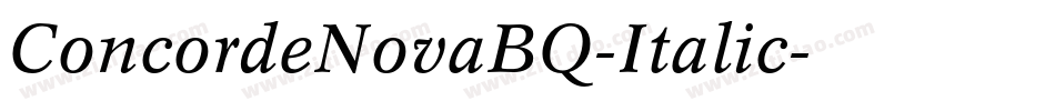 ConcordeNovaBQ-Italic字体转换