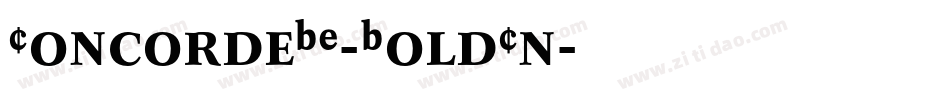 ConcordeBE-BoldCn字体转换
