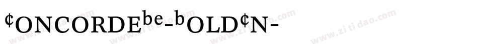 ConcordeBE-BoldCn字体转换