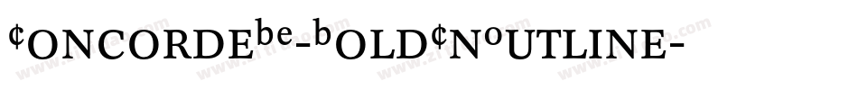 ConcordeBE-BoldCnOutline字体转换