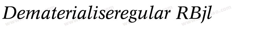 Dematerialiseregular-RBjl字体转换