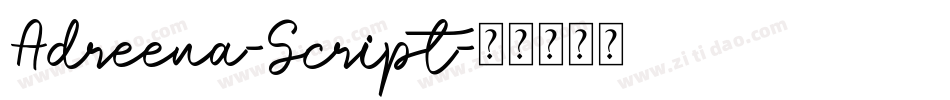 Adreena-Script字体转换