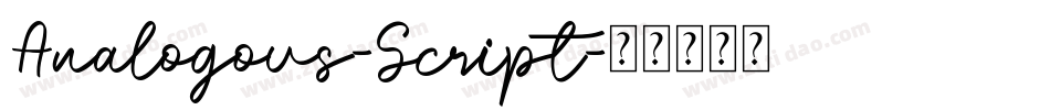 Analogous-Script字体转换