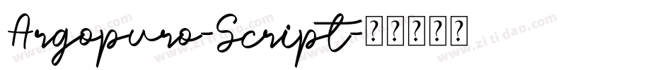 Argopuro-Script字体转换