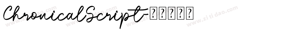 ChronicalScript字体转换