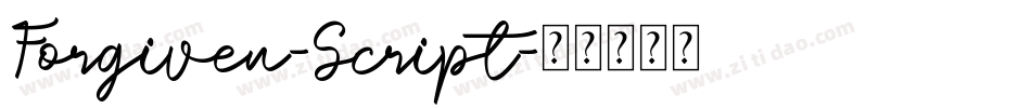 Forgiven-Script字体转换