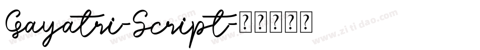 Gayatri-Script字体转换