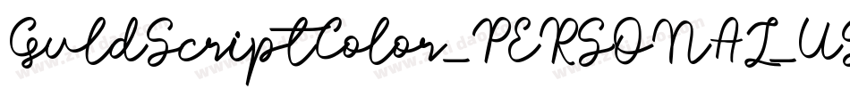GuldScriptColor_PERSONAL_USE_ONLY字体转换