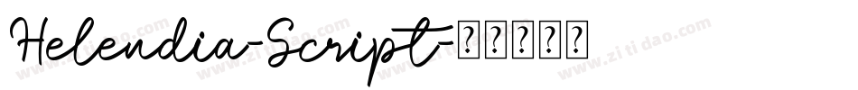 Helendia-Script字体转换