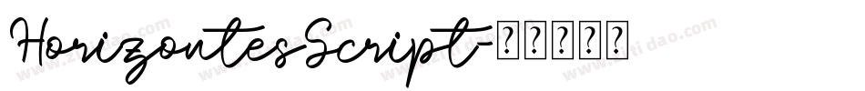 HorizontesScript字体转换