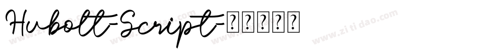 Hubolt-Script字体转换