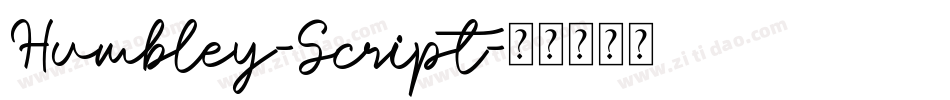 Humbley-Script字体转换