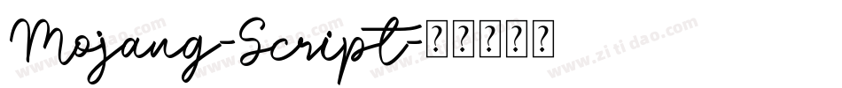 Mojang-Script字体转换