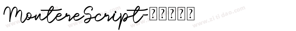 MontereScript字体转换