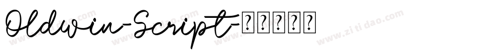 Oldwin-Script字体转换