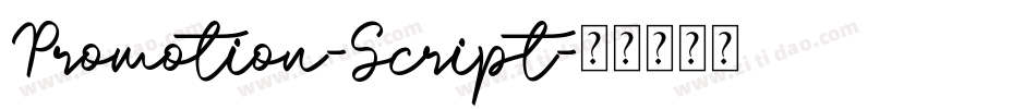 Promotion-Script字体转换